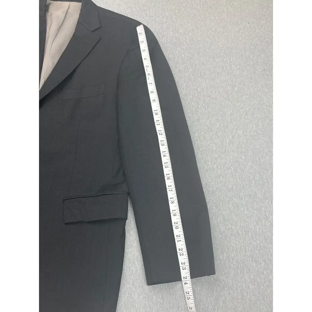 Hugo Boss Blazer Mens 38S Gray 100% Super 100 Wool 2-Button‎ Single Breasted